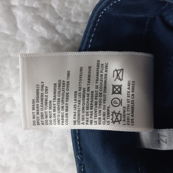 L'agence Margot Skinny High Rise Navy Coated Pants Size 27 Revolve - Picture 9 of 14